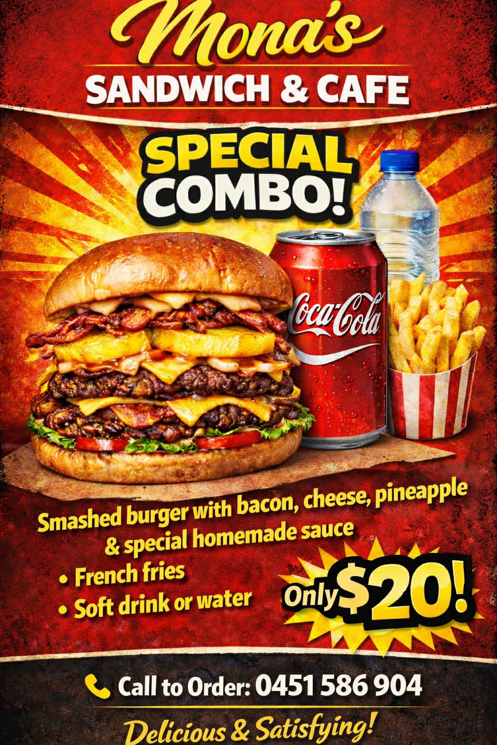 Monas Burger Combo Special